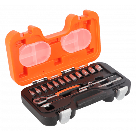 JUEGO DE BOCALLAVES C/CUADRO CONDUCTOR DE 1/4 C/PERFIL HEXAG. METRICO